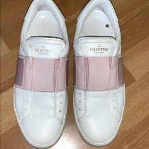 Valentino sneakers pink stripe size 8 goodconditio